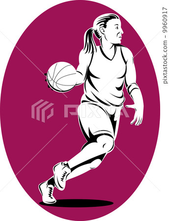 basketball player dribbling ball 9960917