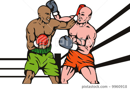 boxer connecting knockout punch 9960918