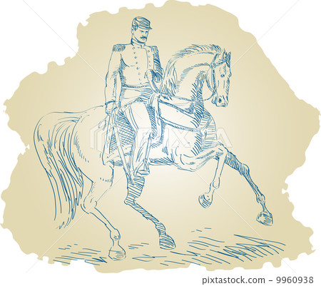 American Civil War Union officer on horseback American Civil War Union officer on horseback 9960938