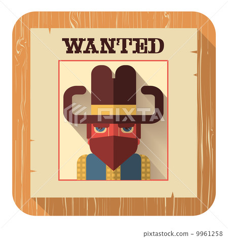 Wanted poster icon.Vector flat style 9961258