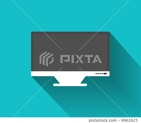 Monitor in flat design-插圖素材 [9962625] - PIXTA圖庫