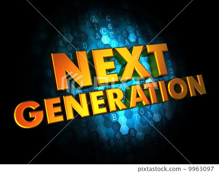 Next Generation Concept on Digital Background. 9963097