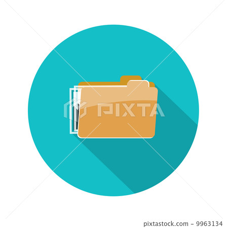 Folder icon, isolated on white background - Stock Illustration [9963134 ...