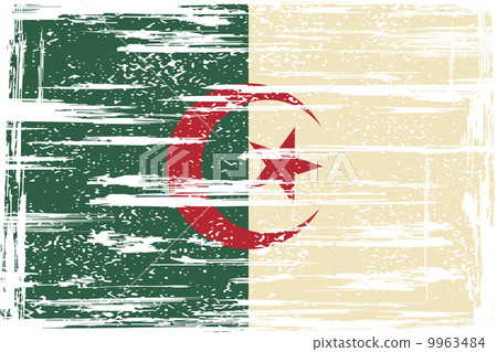 Algerian grunge flag. Vector illustration - Stock Illustration [9963484 ...