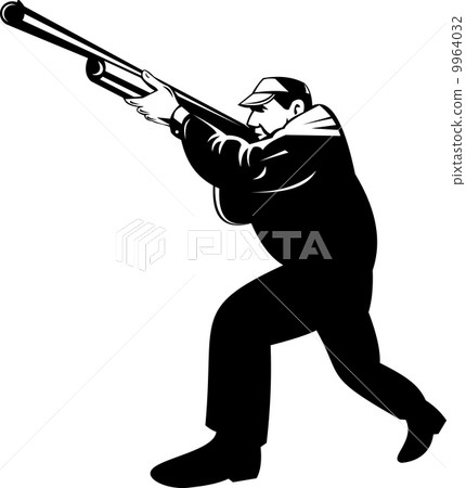 hunter aiming shotgun rifle 9964032