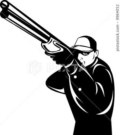 hunter aiming shotgun rifle 9964052