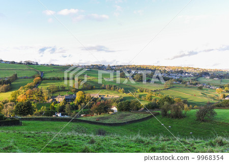 Country landscape of England Haworth 9968354