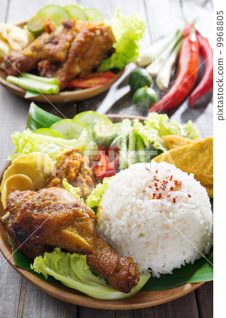 Indonesian food nasi ayam penyet Indonesian food nasi ayam penyet 9968805