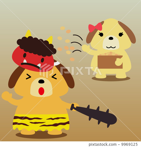 日曆2月狗正方形的例證材料 9969125