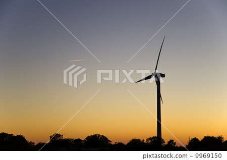 Windmill silhouette 9969150