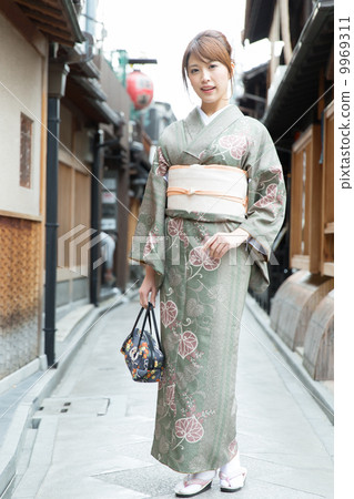 A woman in Kimono in Kyoto A woman in Kimono in Kyoto 9969311