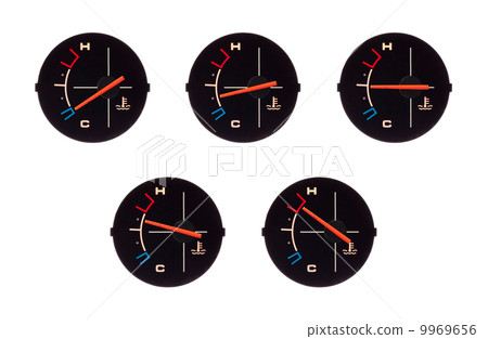 Temperature guage of a motorbike Temperature guage of a motorbike 9969656