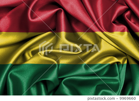Satin flag, three dimensional render Satin flag, three dimensional render 9969660