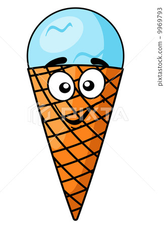 插图 fun happy cartoon ice cream cone