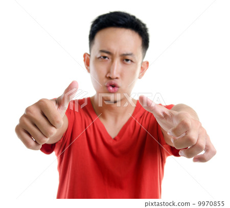 Thumbs up young Southeast Asian man Thumbs up young Southeast Asian man 9970855