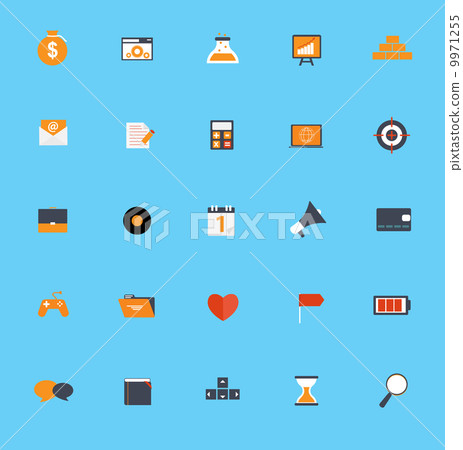 Set of Flat Icons Vector Illustration - Stock Illustration [9971255 ...