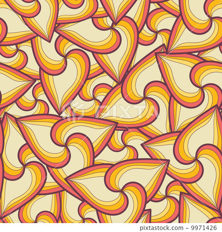 abstract retro color background of petal and wave 9971426