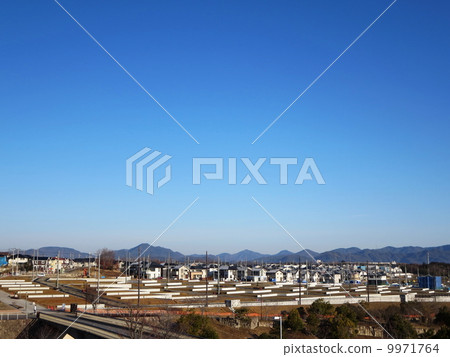 Residential area under blue sky 9971764