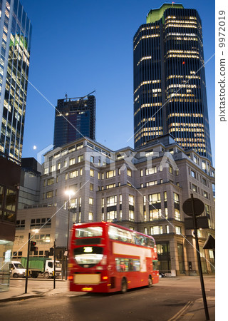 Red Bus in City of London Red Bus in City of London 9972019