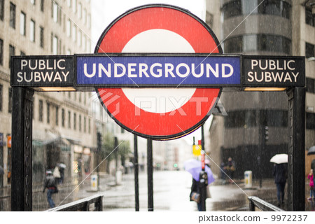 Subway station and sign Subway station and sign 9972237