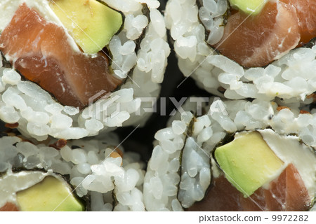 Close up sushi in plate Close up sushi in plate 9972282