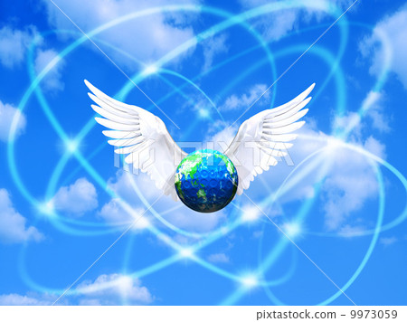 Earth's golf ball flying Earth's golf ball flying 9973059