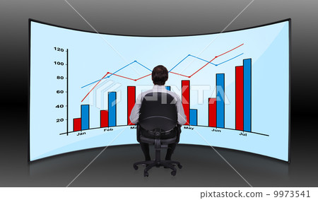 businessman looking at chart 9973541