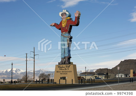 Wendover Nevada Welcome sign cowboy gun cigarette  9974398