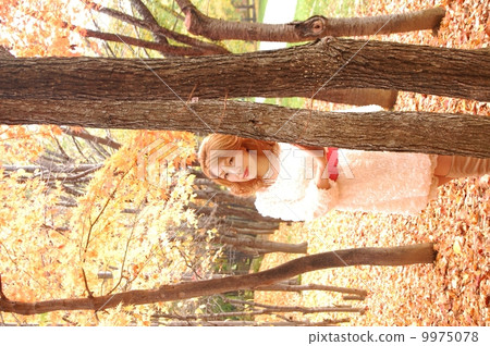 Autumn leaves and women 9975078