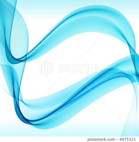 Abstract colorful blue vector waved background 9975321