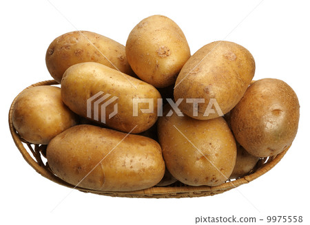 Potatoes in a basket, isolated Potatoes in a basket, isolated 9975558