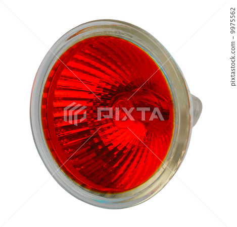 red halogen electric lamp, isolated red halogen electric lamp, isolated 9975562