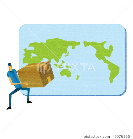 World Map Luggage Products Corrugated Box 9976360