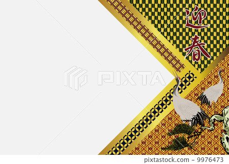 Tsurukame and pine greeting cards 9976473