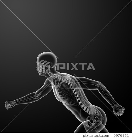 Running skeleton by X-rays 9976551