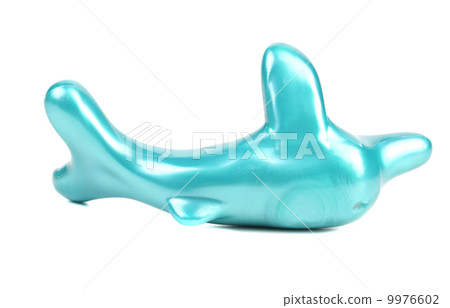 Inflatable toy blue dolphin. 9976602