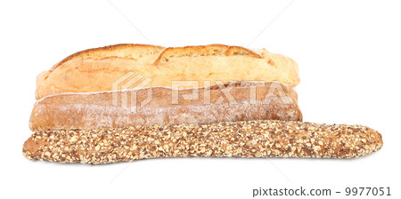 Multi - grain brown and white bread. Multi - grain brown and white bread. 9977051