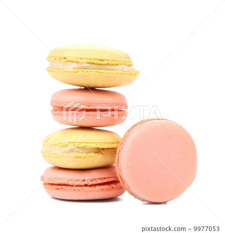 Stack of macaron cakes. Stack of macaron cakes. 9977053