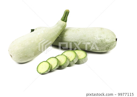 Fresh vegetable marrow and slices. 9977115