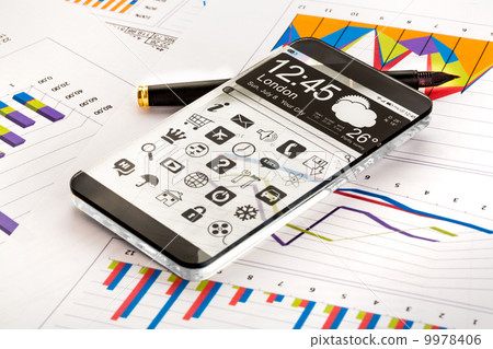 Smartphone with a transparent display. Smartphone with a transparent display. 9978406