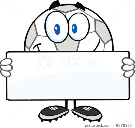 Happy Soccer Ball Cartoon Character Holding A... - Stock Illustration  [9978553] - PIXTA