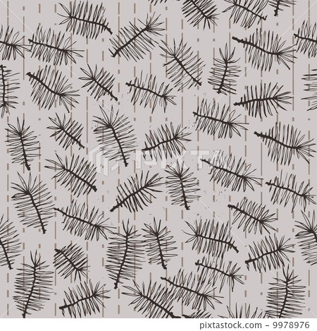 fir branches seamless pattern - Stock Illustration [9978976] - PIXTA