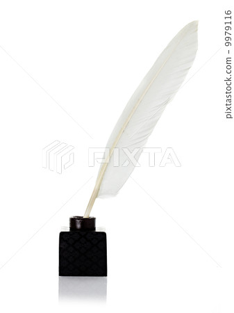 inkwell with quill pen inkwell with quill pen 9979116