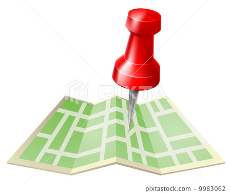 Map and pin 9983062