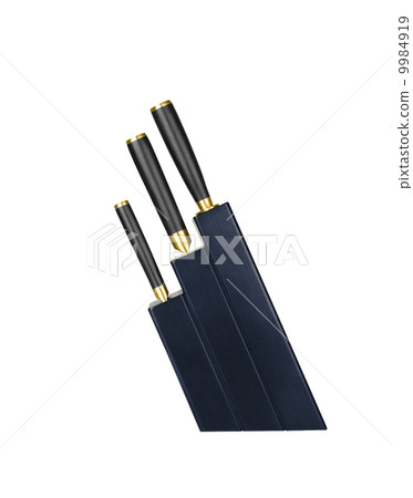 Set of knives in a wooden knife block Set of knives in a wooden knife block 9984919