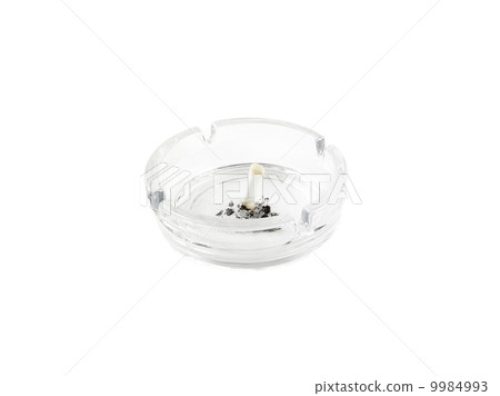 ashtray with butt isolated 9984993