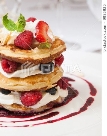 Pancakes with raspberry Pancakes with raspberry 9985926