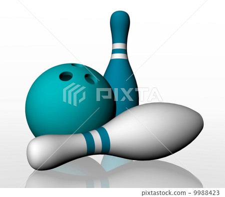 3d render of bowling on white 9988423