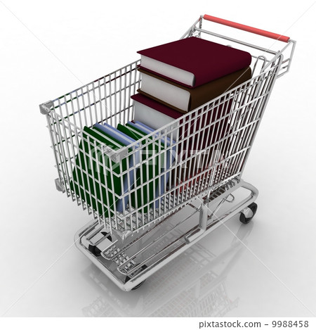 Buying of books. Objects isolated over white 9988458