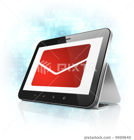 Finance concept: Email on tablet pc computer 9989640